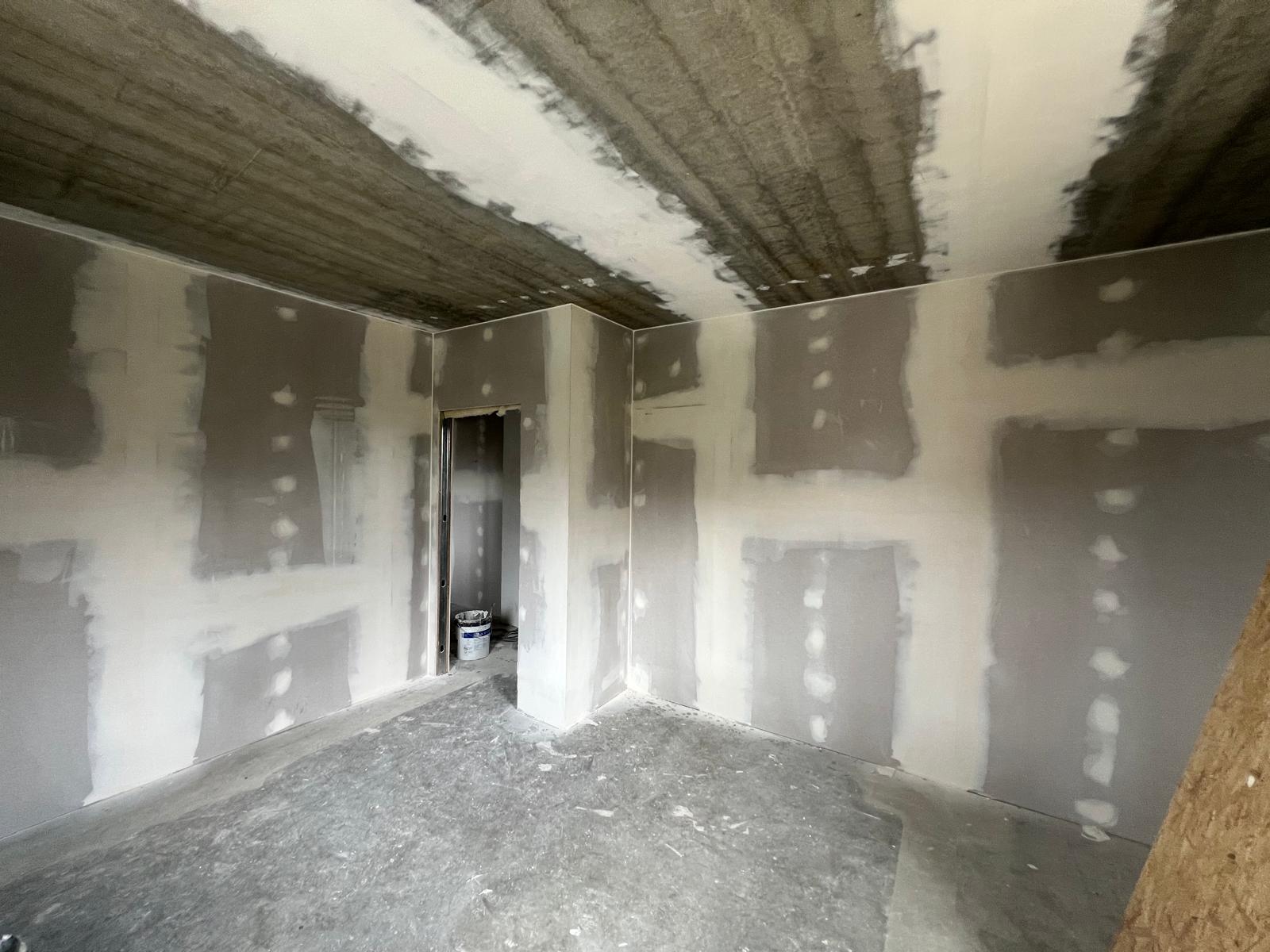 Trockenbau Trennwände mit OSB und Trockenbaudecke - 3